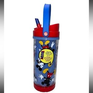 Disney Sippy cup Mickey Mouse Magical changeing color 10" with carrying handle